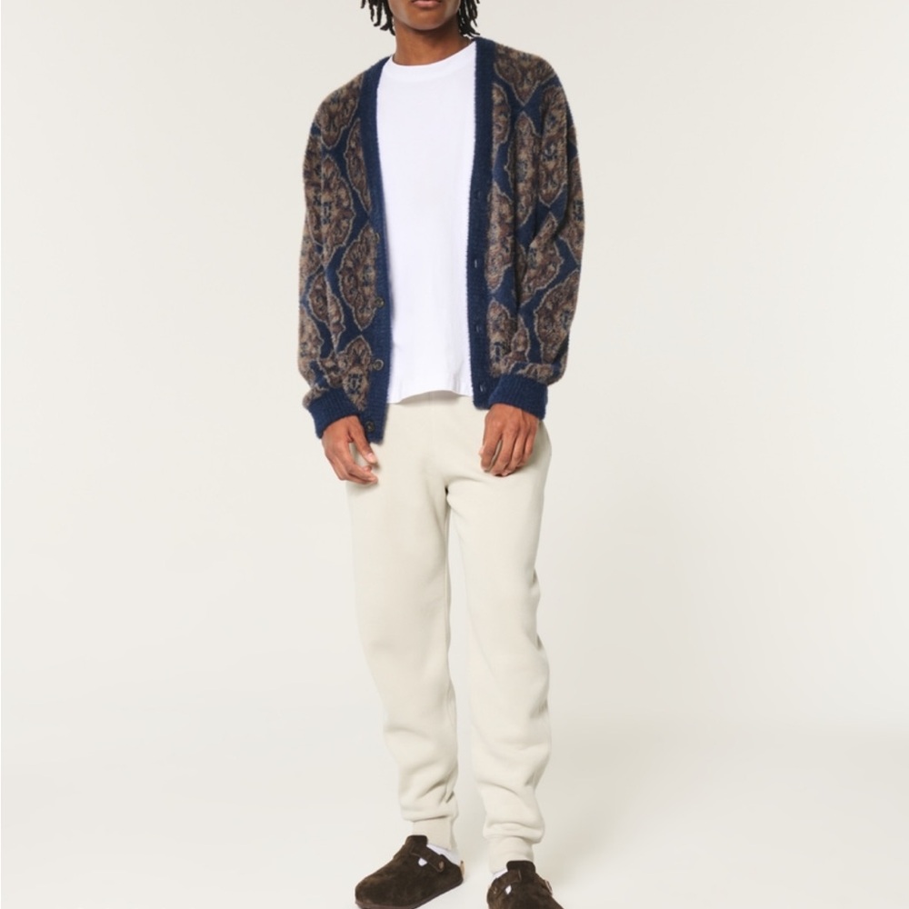 New Hollister Feel Good Fleece Joggers - Light Tan
